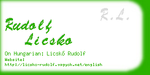 rudolf licsko business card