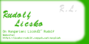 rudolf licsko business card